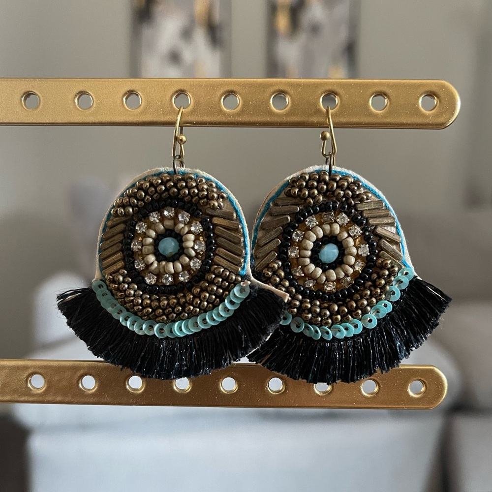 Beaded Statement Earrings